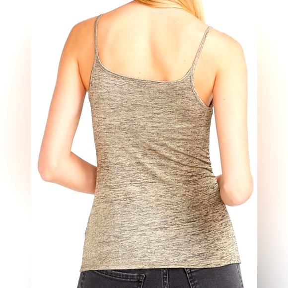 EXPRESS Metallic Cami Ruched Side Gold Heather size M NEW - Picture 7 of 9
